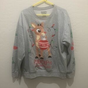 Rudolph Blinking Lights Sweater Woman’s XL